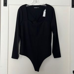 Abercrombie black strapless neck bodysuit
